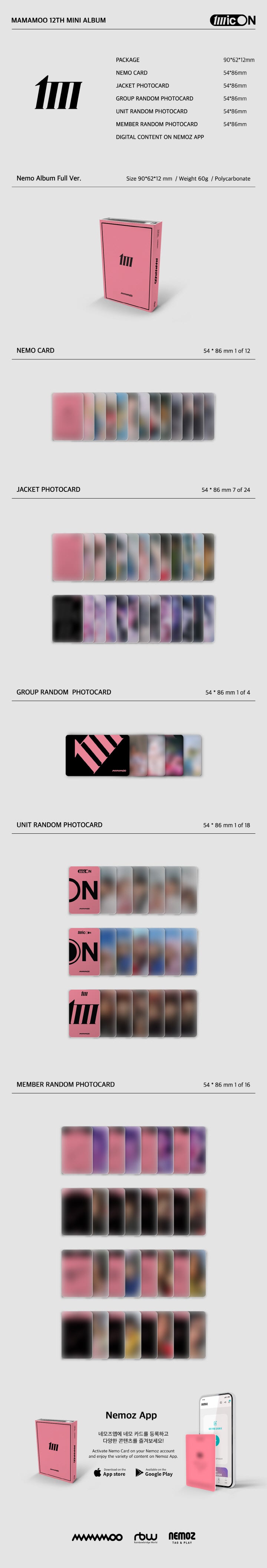 MAMAMOO - 12TH ALBUM - MIC ON (NEMO VER.)