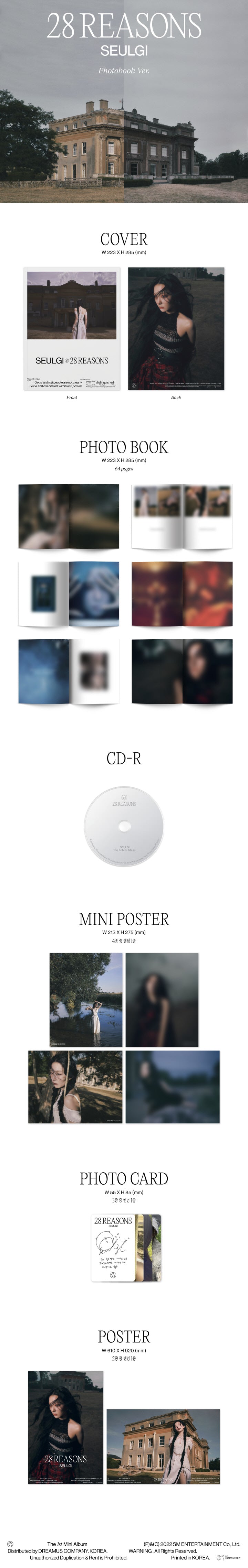 RED VELVET - SEULGI - 1ST MINI ALBUM - 28 REASONS