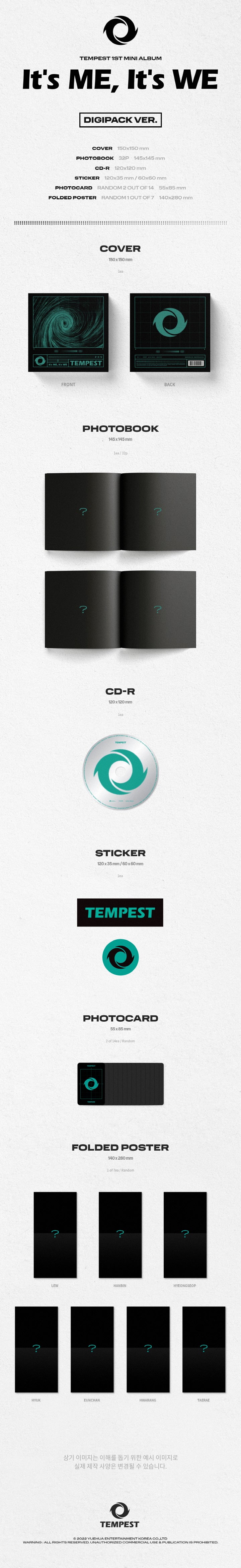 (DEAL) TEMPEST - 1ST MINI ALBUM - IT'S ME, IT'S WE (DIGIPACK VER.)