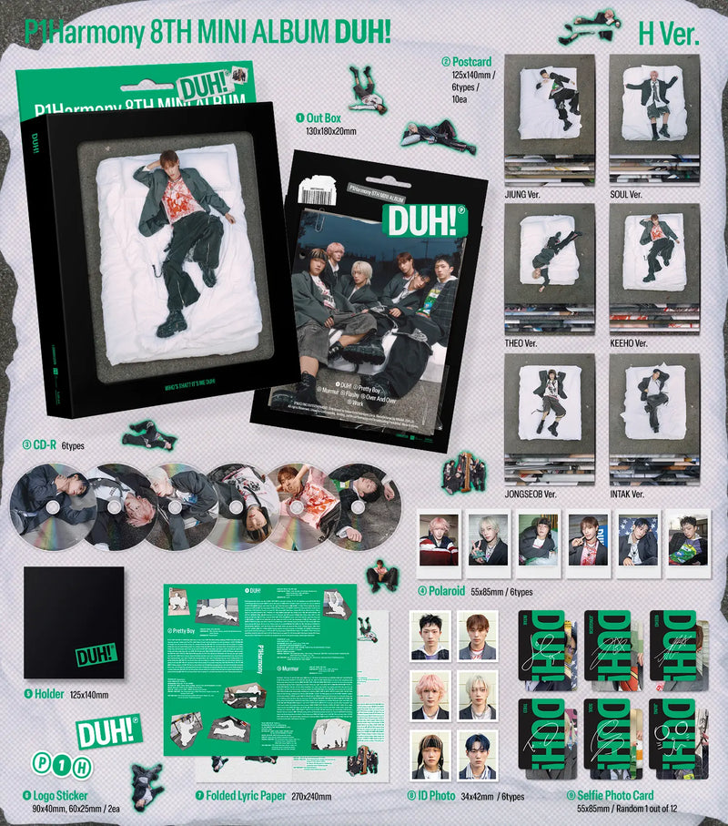 P1HARMONY - 8TH MINI ALBUM - DUH! (COMPACT VER.)