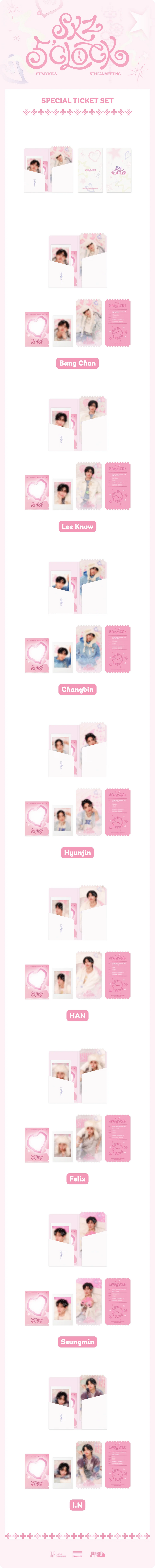 STRAY KIDS - SKZ 5'CLOCK 5TH FAN MEETING OFFICAL MD SPECIAL TICKET SET