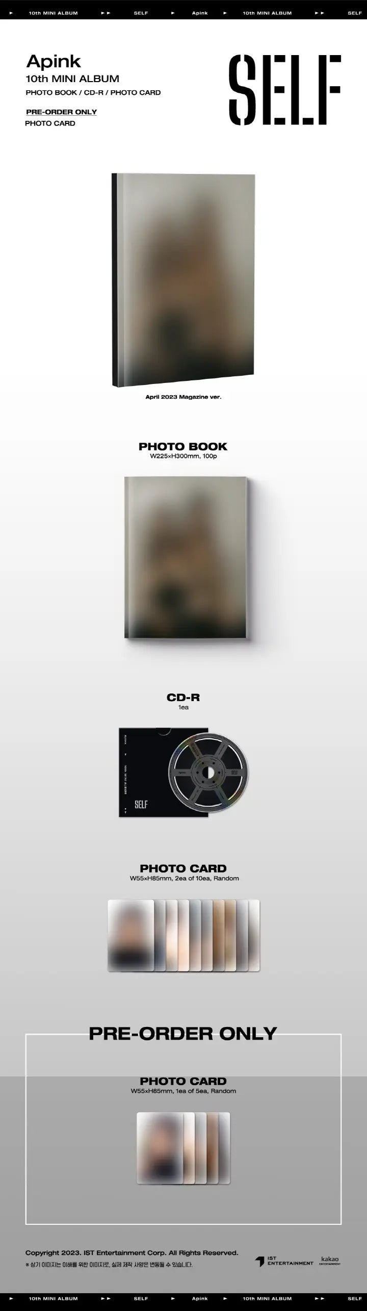 APINK - 10TH MINI ALBUM - SELF (APR 2023 MAGAZINE VER.)
