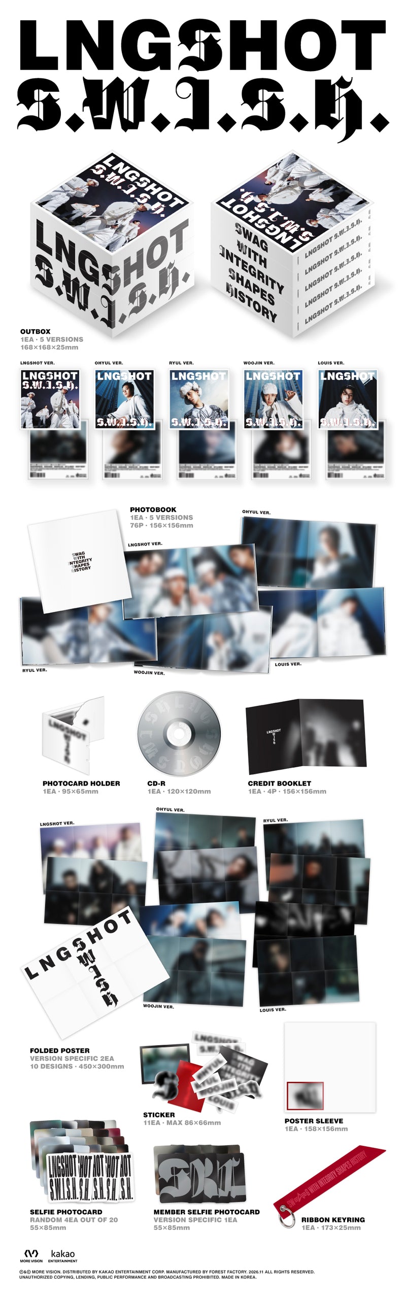(PREORDER) LNGSHOT EP ALBUM - S.W.I.S.H (STANDARD VER.)