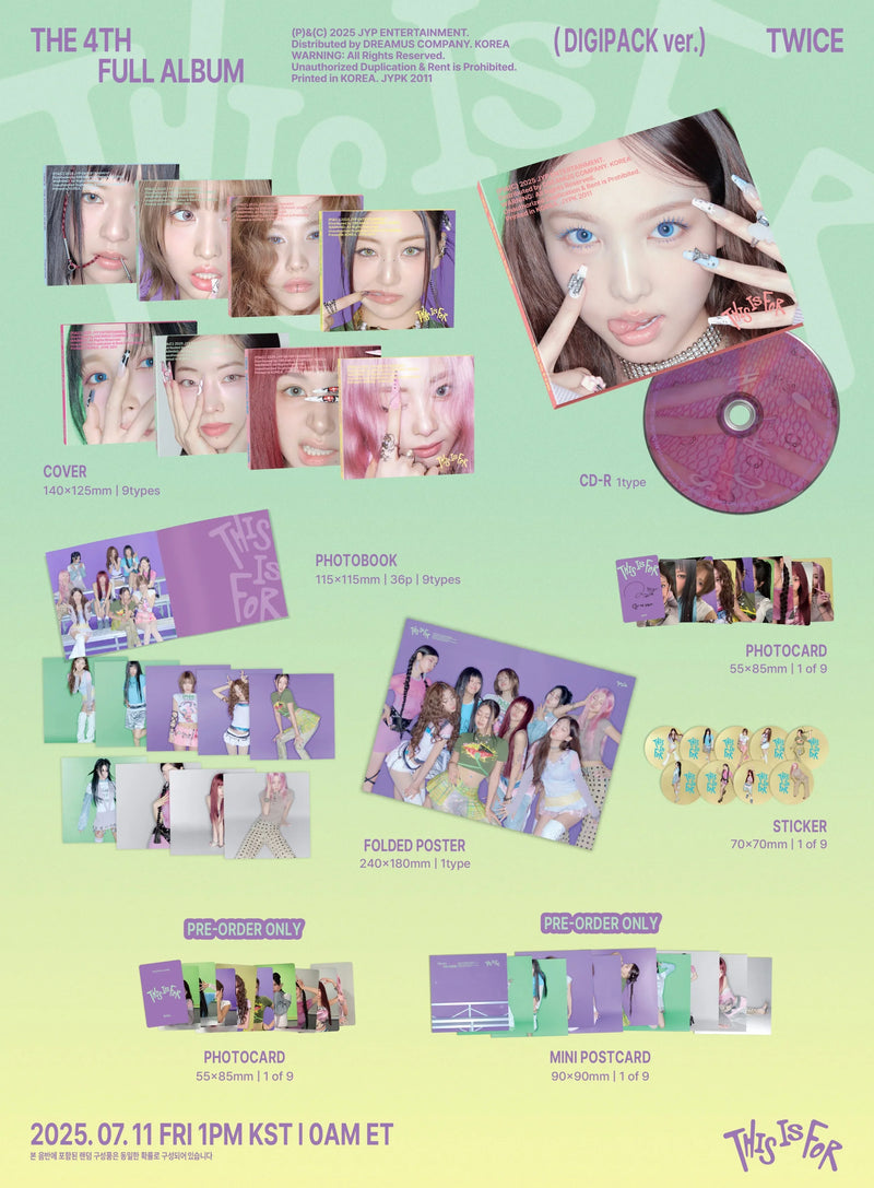 TWICE 4th Album - THIS IS FOR (DIGIPACK VER.)