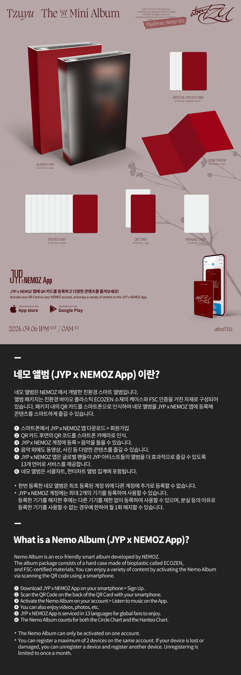 TWICE - TZUYU - 1ST MINI ALBUM - ABOUTZU (PLATFORM_NEMO VER.)