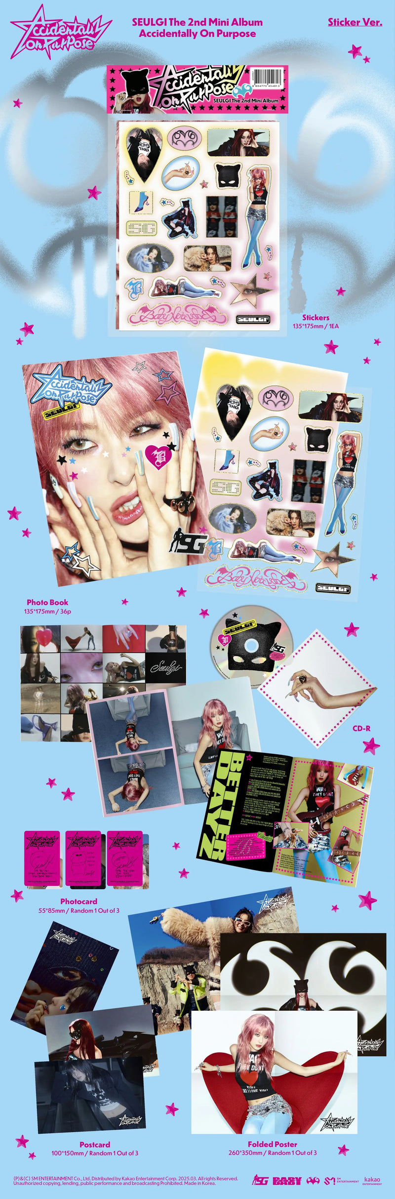 RED VELVET - SEULGI - 2ND MINI ALBUM - ACCIDENTALLY ON PURPOSE (STICKER VER.)