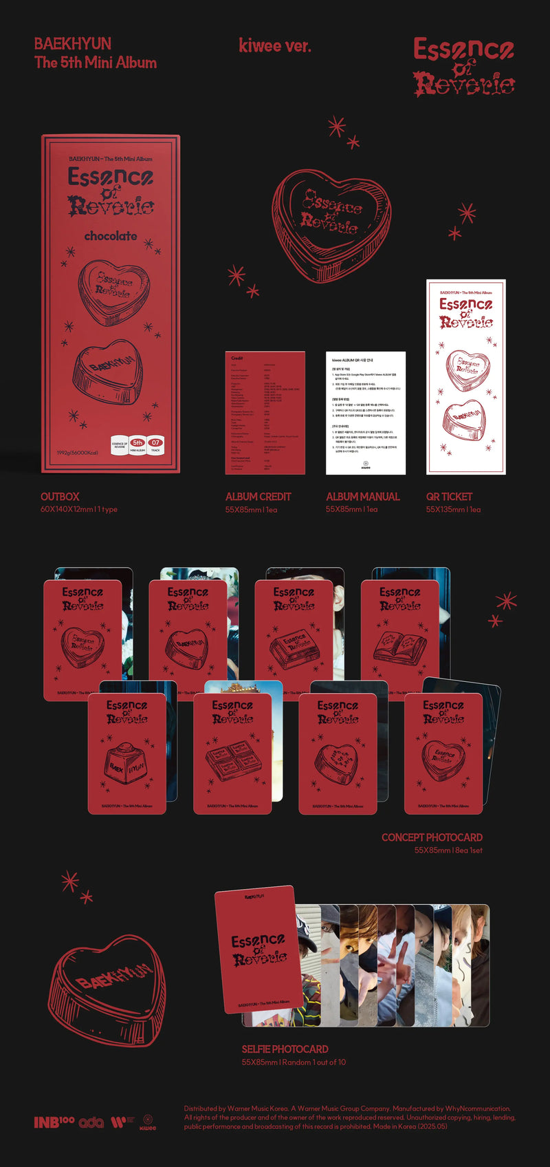 BAEKHYUN - 5TH MINI ALBUM - ESSENCE OF REVERIE (KIWEE VER)