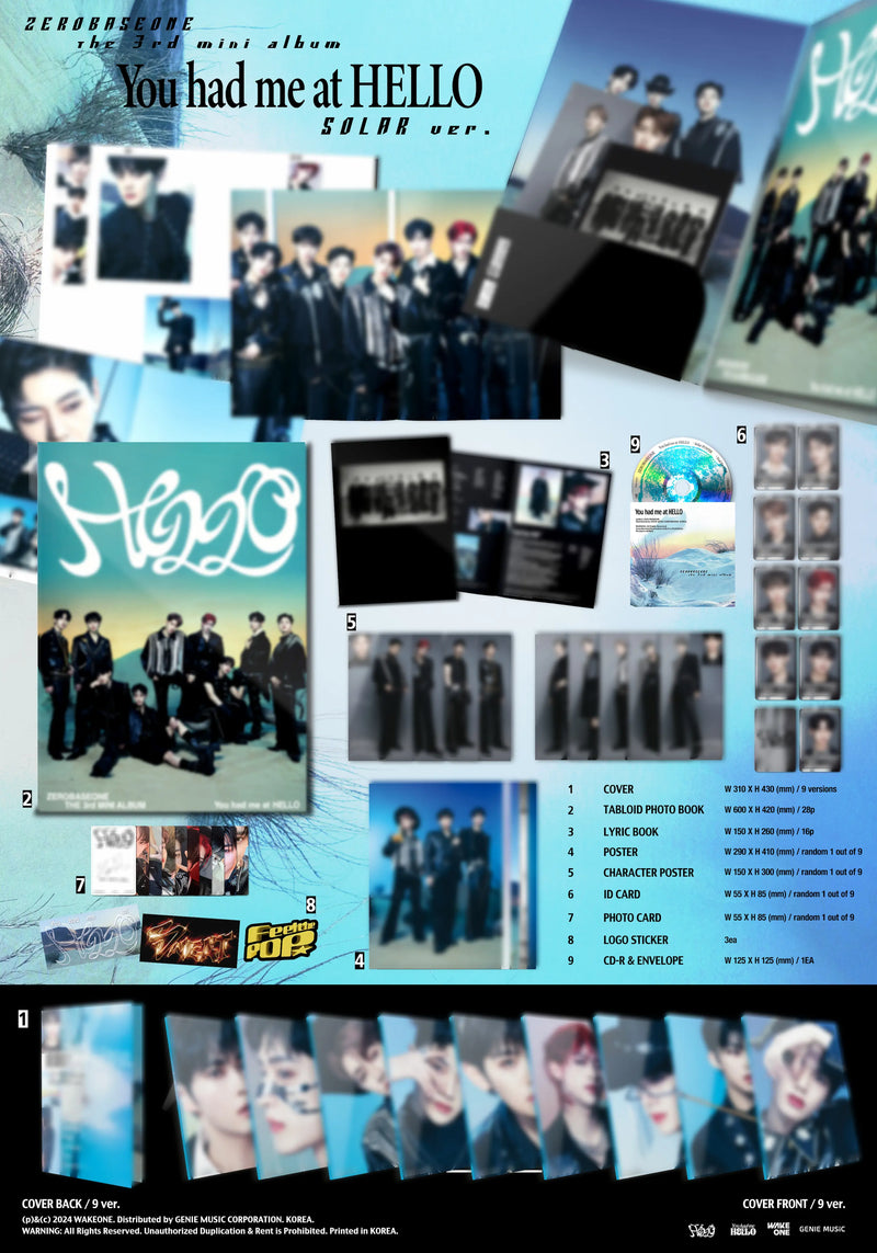 ZEROBASEONE - 3RD MINI ALBUM - YOU HAD ME AT HELLO (SOLAR VER.)