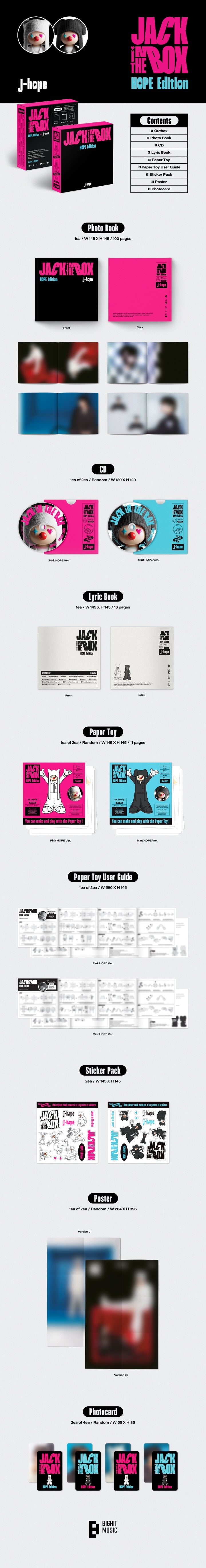 BTS - J-HOPE ALBUM - JACK IN THE BOX (HOPE EDITION)