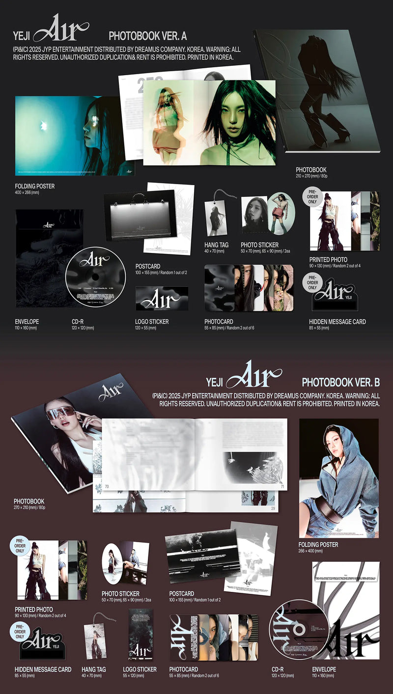 YEJI - ITZY - ALBUM - AIR (PHOTOBOOK VER.)