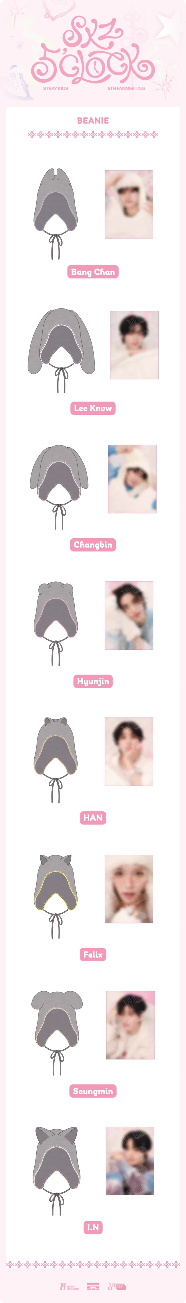 STRAY KIDS - SKZ 5'CLOCK 5TH FAN MEETING OFFICAL MD BEANIE