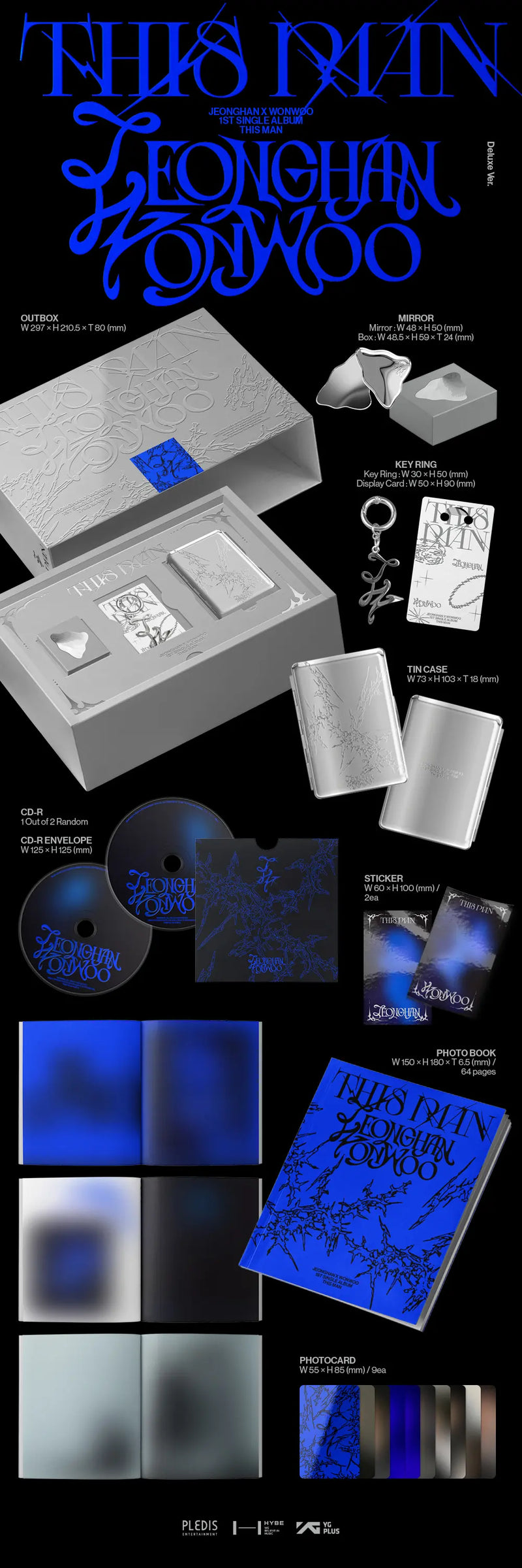 SEVENTEEN - JEONGHAN X WONWOO - 1ST SINGLE ALBUM - THIS MAN (DELUXE VER.)