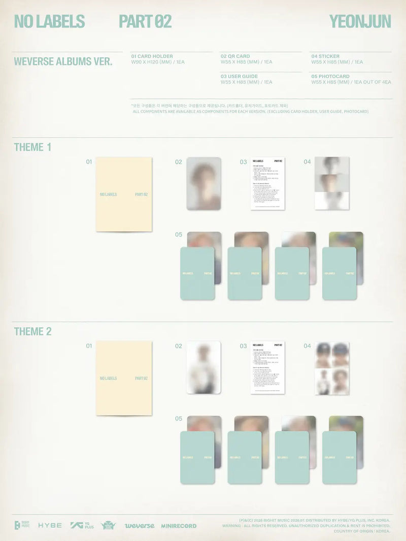 YEONJUN (TXT) - NO LABELS: PART 02 (WEVERSE ALBUM VER.)