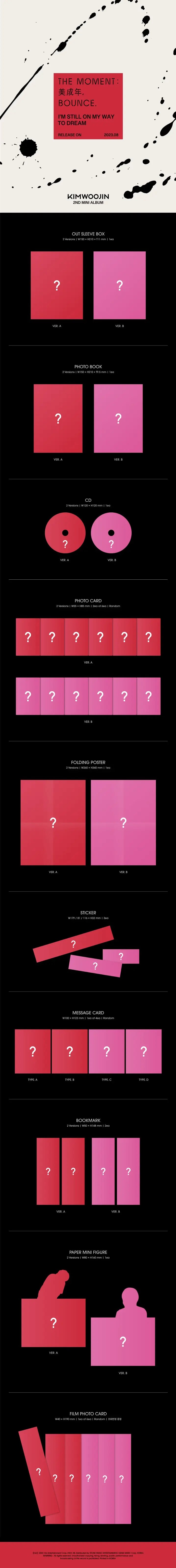 KIM WOOJIN - 2ND MINI ALBUM - THE MOMENT : BOUNCE