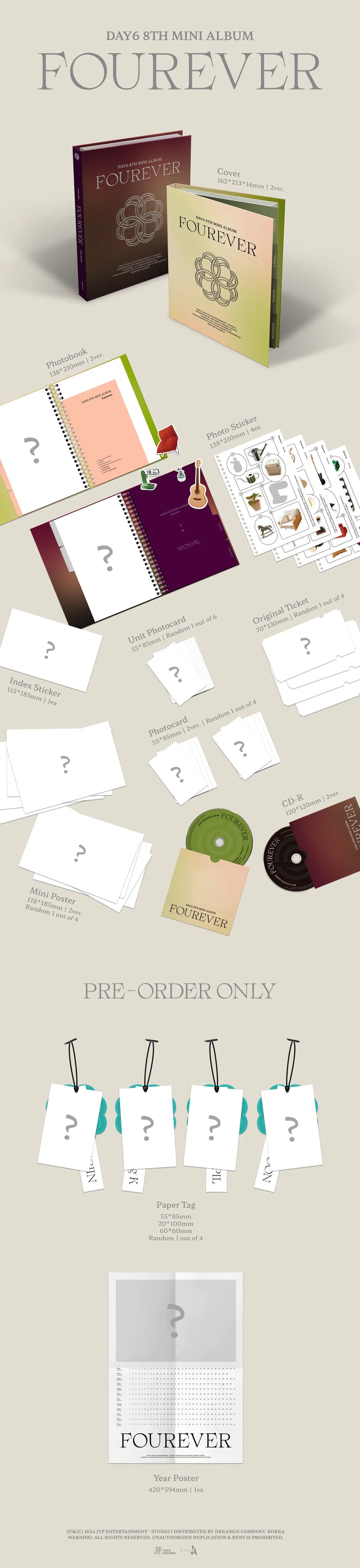 DAY6 - 8TH MINI ALBUM - FOUREVER