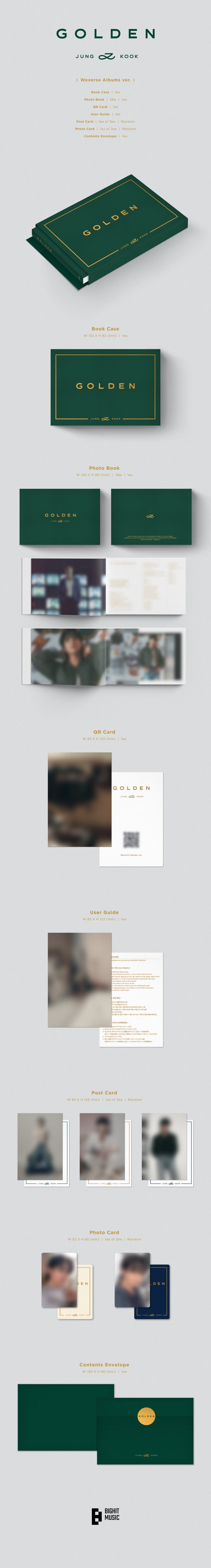 BTS - JUNGKOOK - SOLO ALBUM - GOLDEN (WEVERSE ALBUM VER.)