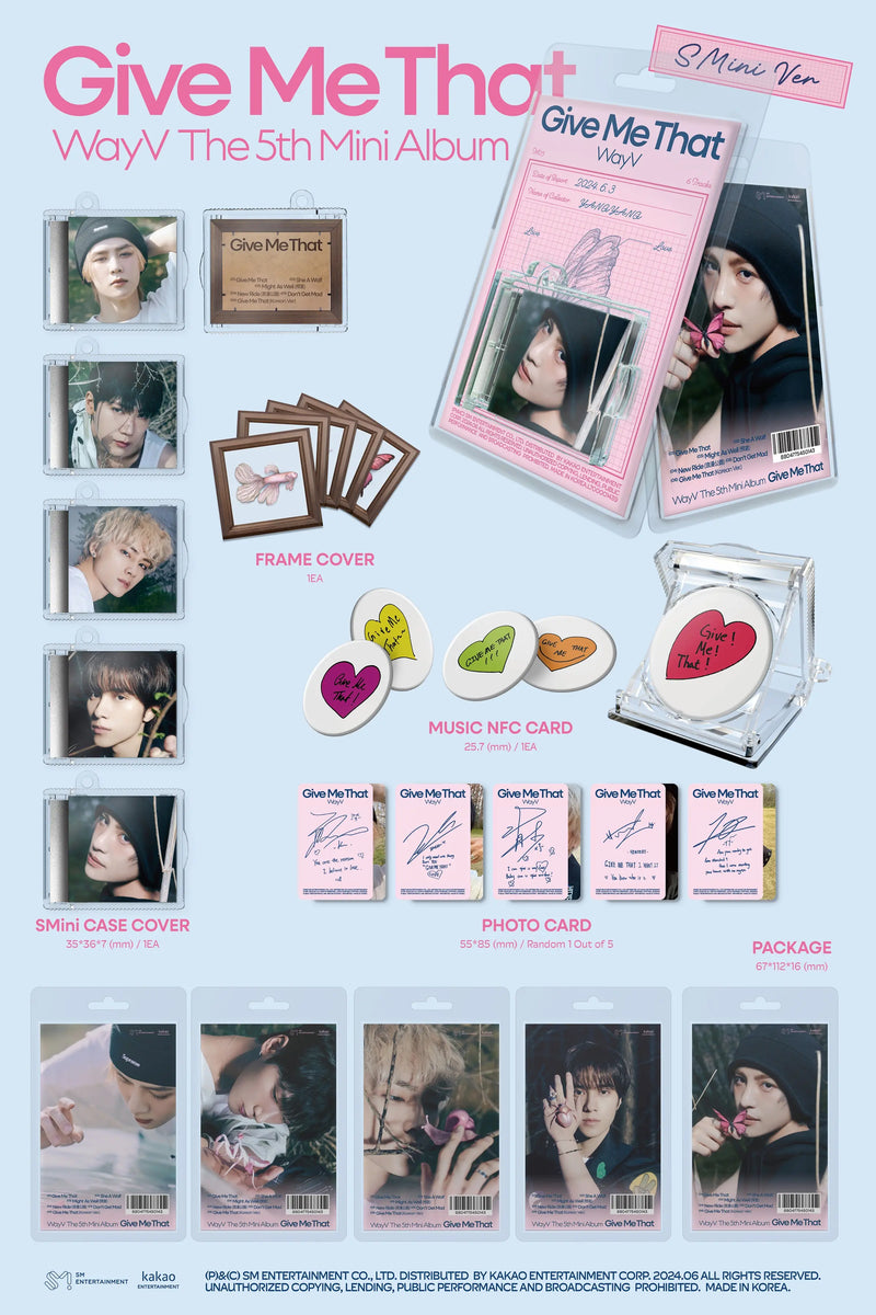 WAYV - 5TH MINI ALBUM - GIVE ME THAT (SMINI VER.) (RANDOM VER)