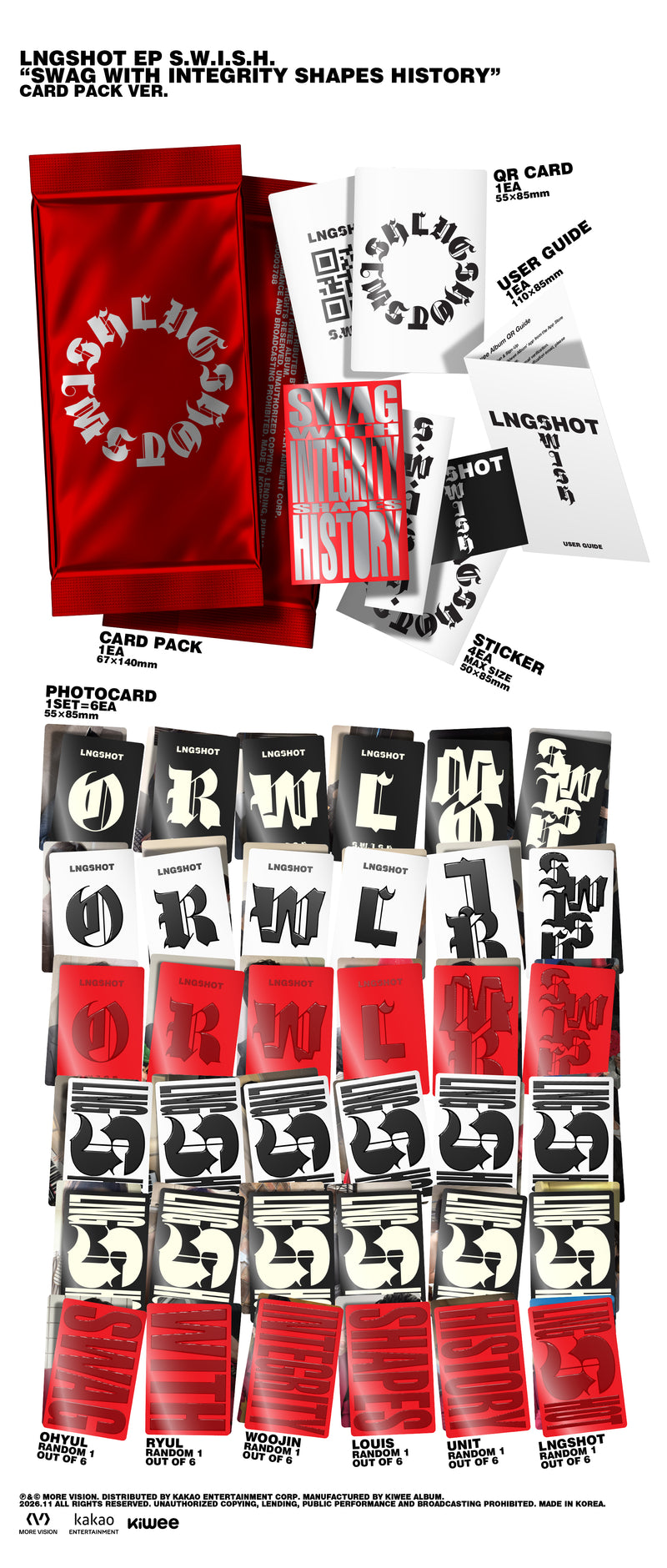 (PREORDER) LNGSHOT EP ALBUM - S.W.I.S.H (CARD PACK VER.)