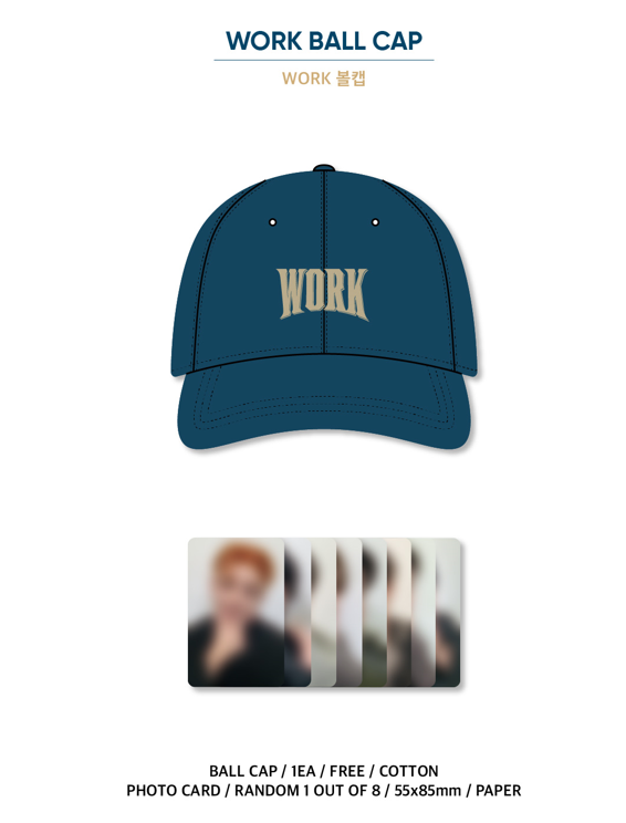 ATEEZ - OFFICIAL MD [GOLDEN HOUR : Part.1] - WORK BALL CAP
