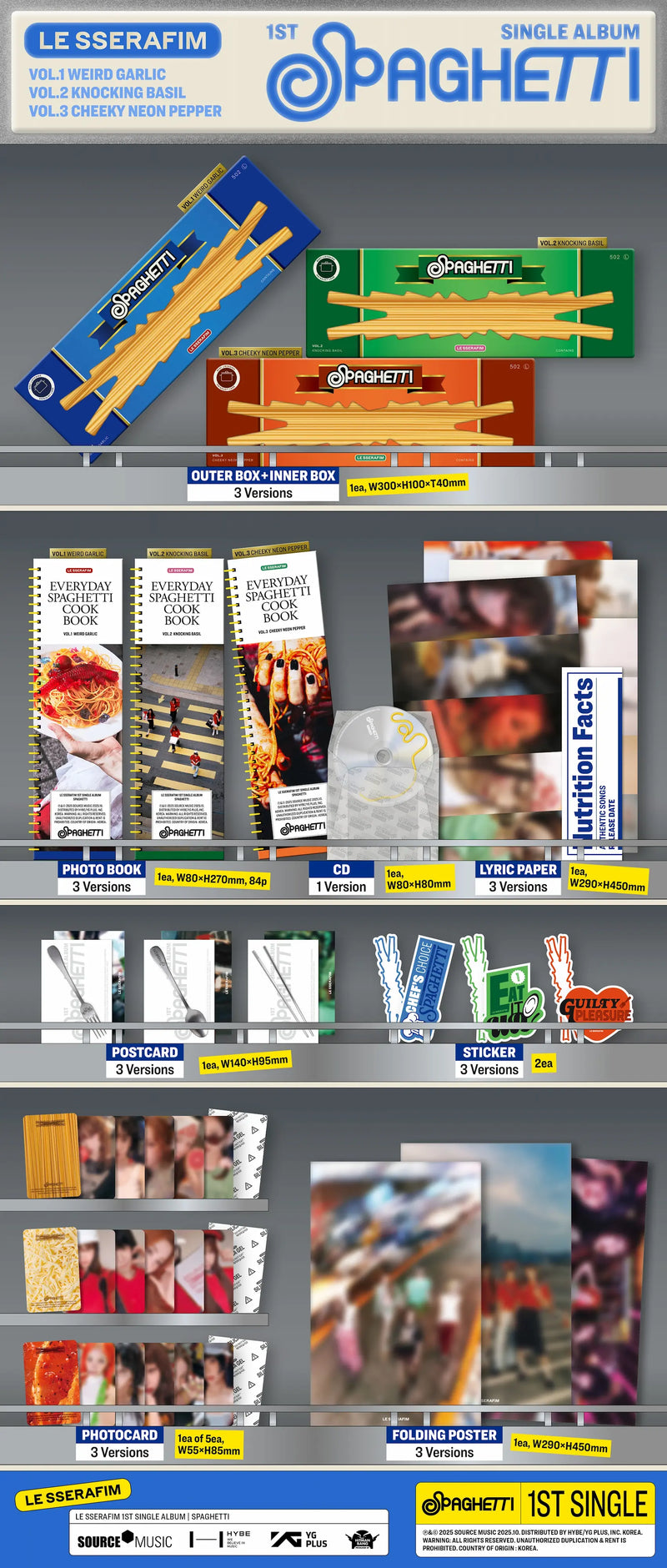 LE SSERAFIM - 1ST SINGLE ALBUM 'SPAGHETTI'