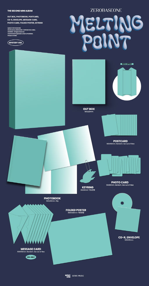 ZEROBASEONE - 2ND MINI ALBUM - MELTING POINT - Oh Seoul Happy MYSTERY VER. Albums