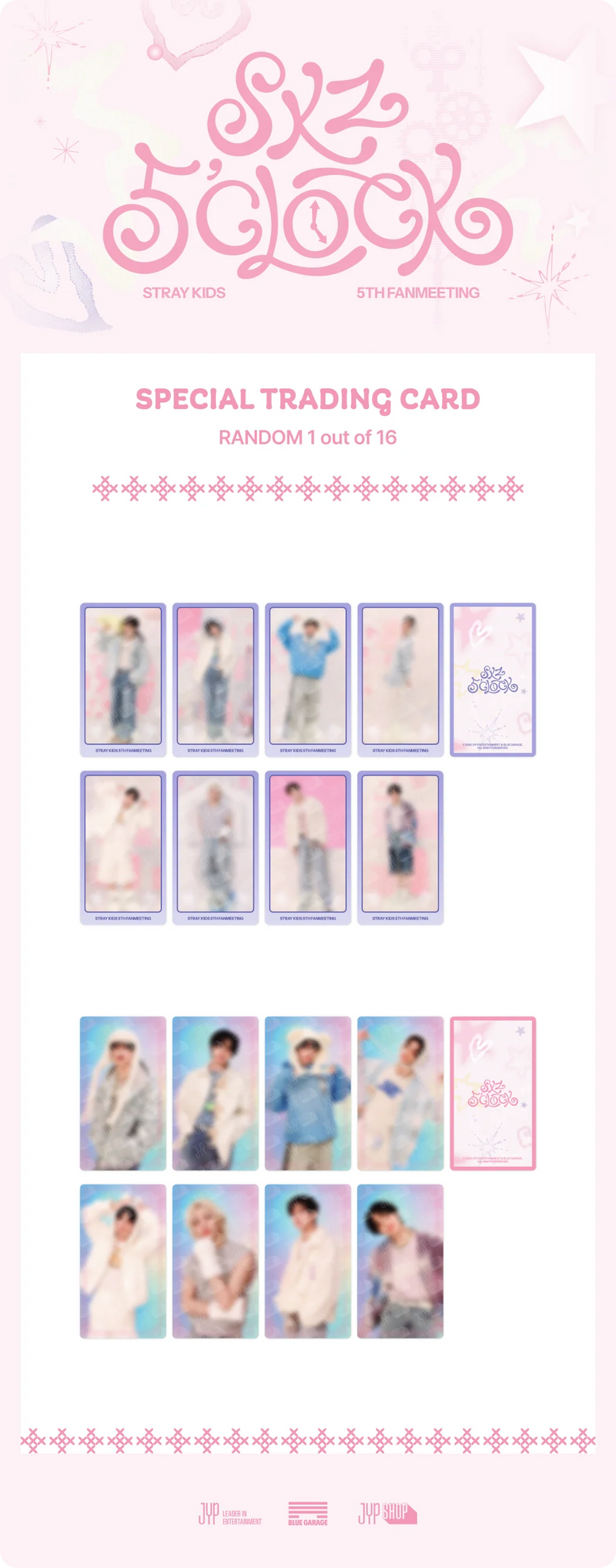 STRAY KIDS - SKZ 5'CLOCK 5TH FAN MEETING OFFICAL MD SPECIAL TRADING CARD