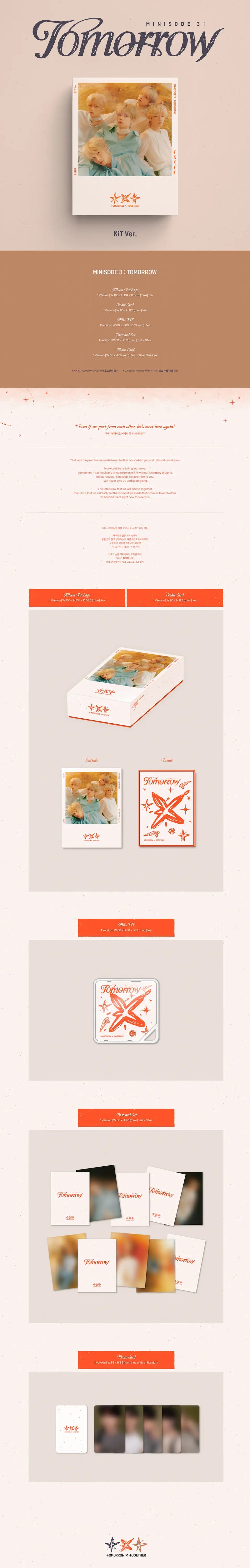 TXT - 6TH MINI ALBUM - MINISODE 3 : TOMORROW (KIT VER.)