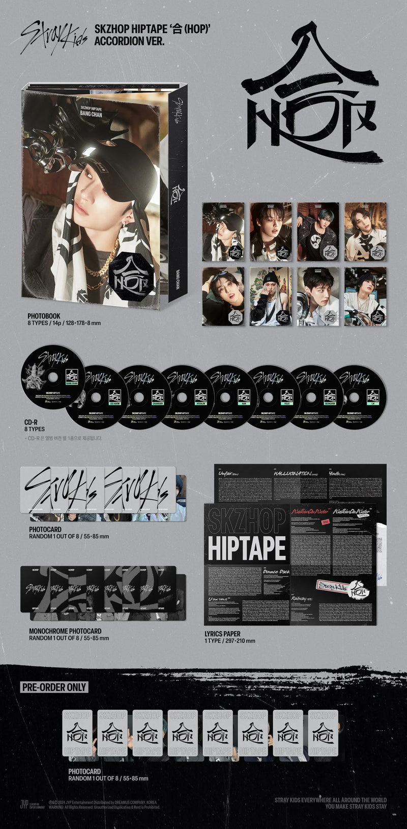 STRAY KIDS - SKZHOP HIPTAPE HOP ALBUM (ACCORDION VER.) — Oh Seoul STRAY KIDS - SKZHOP HIPTAPE HOP ALBUM (ACCORDION VER.) — Oh Seoul