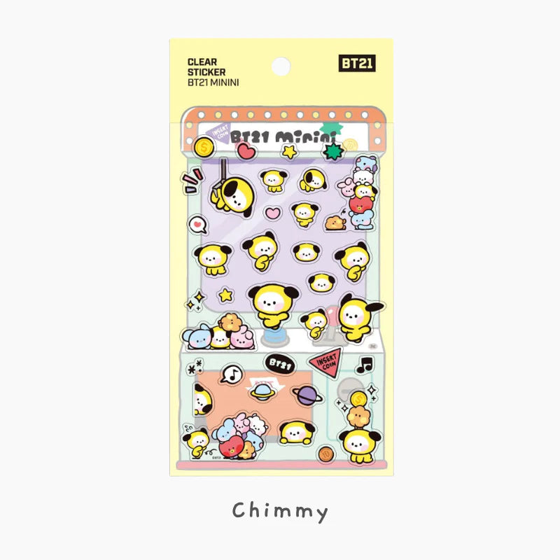 BT21 - MININI - CLEAR STICKER - Oh Seoul Happy CHIMMY K-Characters