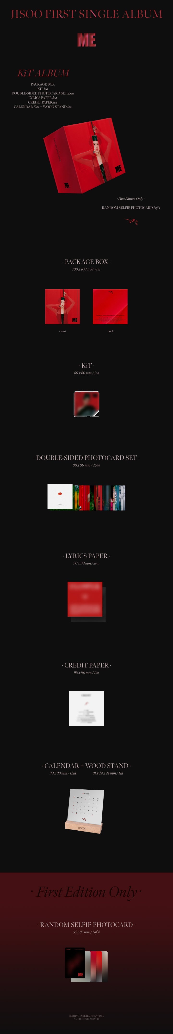 BLACKPINK - JISOO - 1ST SINGLE ALBUM - ME (KIT VER)