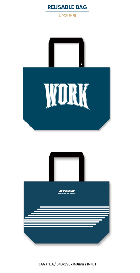 ATEEZ - OFFICIAL MD [GOLDEN HOUR : Part.1] - REUSABLE BAG