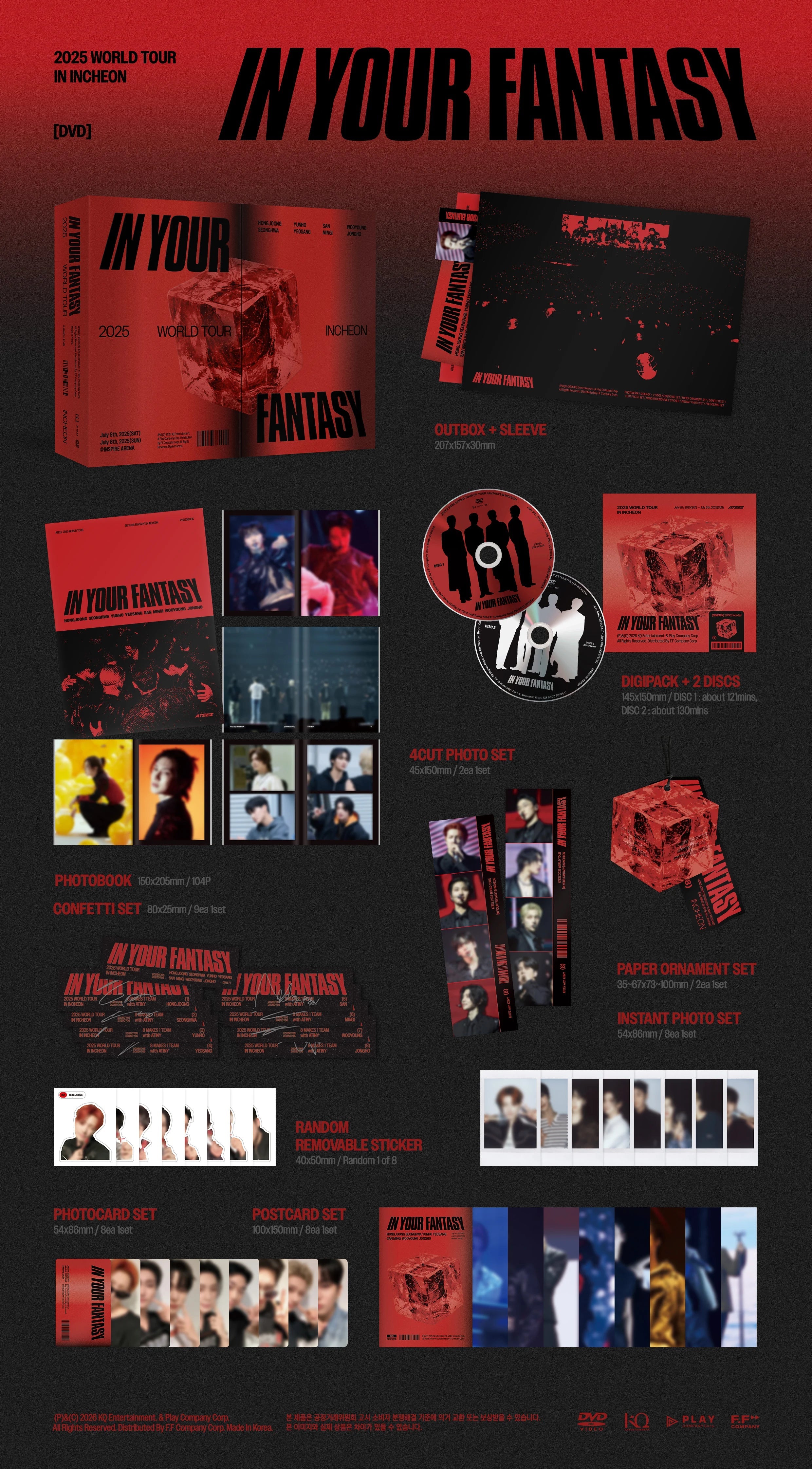 ATEEZ 2025 WORLD TOUR IN YOUR FANTASY IN INCHEON (DVD) — Oh Seoul