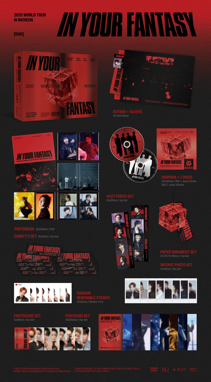 ATEEZ 2025 WORLD TOUR IN YOUR FANTASY IN INCHEON (DVD)