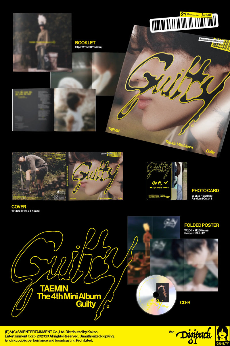 SHINee - TAEMIN - 4TH MINI ALBUM - GUILTY (DIGIPACK VER.)