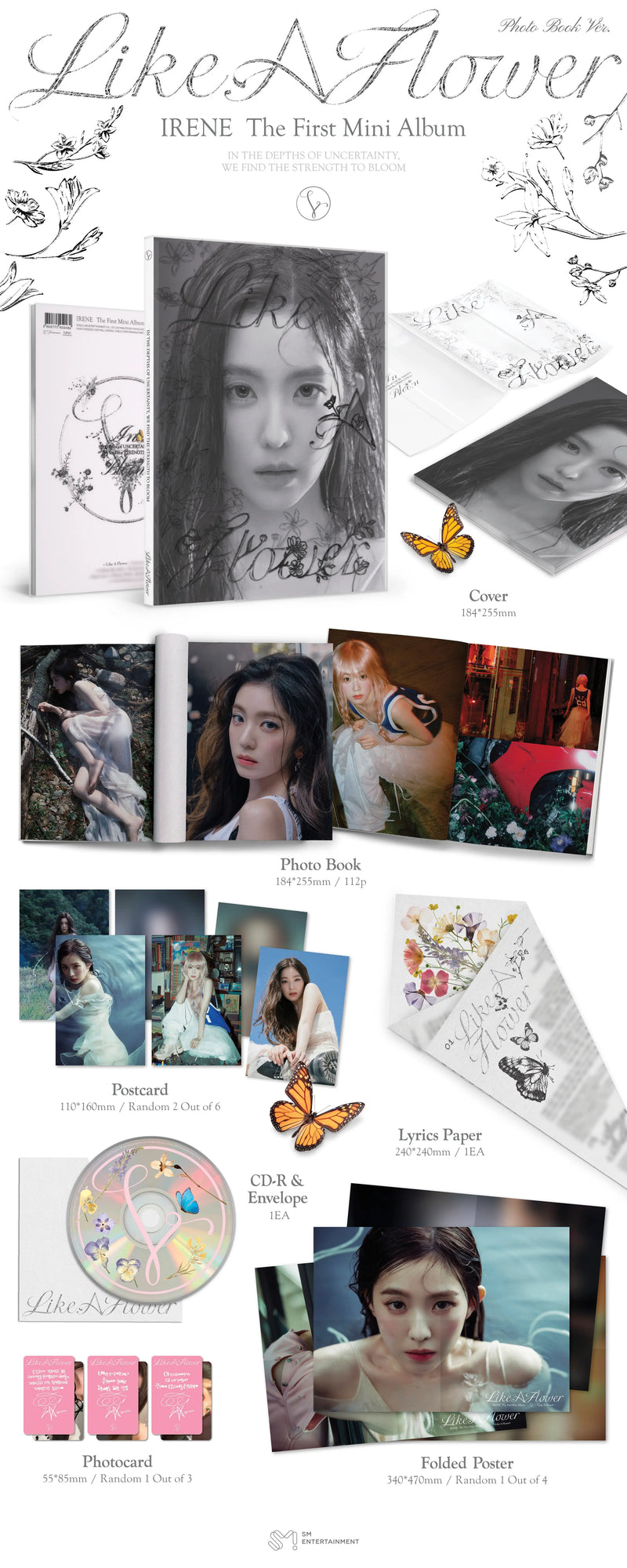 RED VELVET - IRENE 1ST MINI ALBUM - LIKE A FLOWER (PHOTOBOOK VER.)