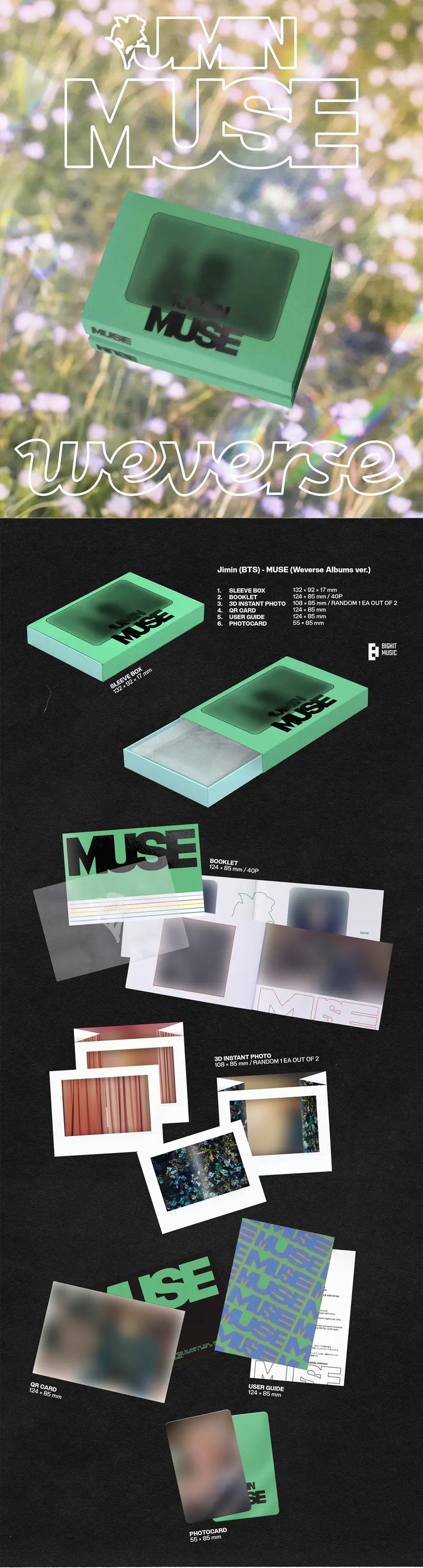 BTS - JIMIN - 2ND SOLO ALBUM - MUSE (WEVERSE ALBUM VER.)