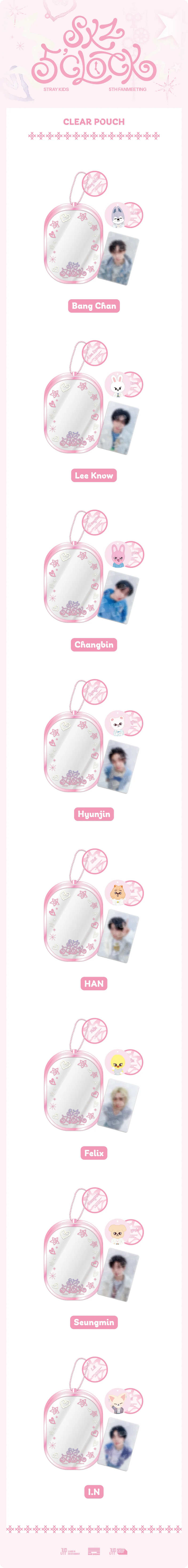 STRAY KIDS - SKZ 5'CLOCK 5TH FAN MEETING OFFICAL MD CLEAR POUCH