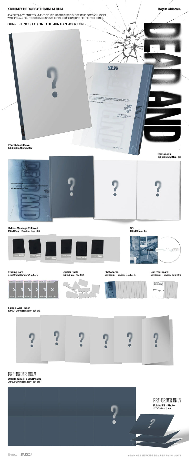 XDINARY HEROES - 8TH MINI ALBUM - DEAD AND (PHOTOBOOK VER.)