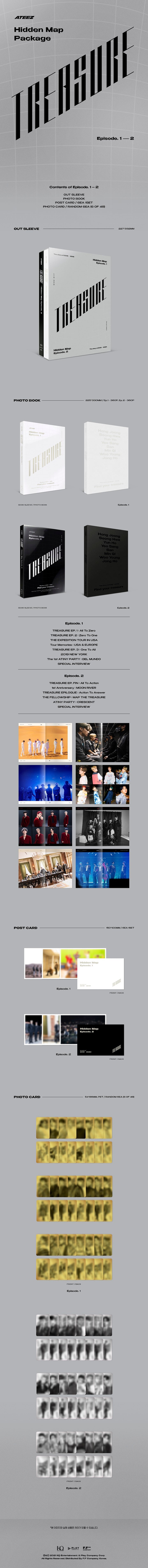 ATEEZ - TREASURE HIDDEN MAP: PACKAGE PHOTOBOOK — Oh Seoul Happy