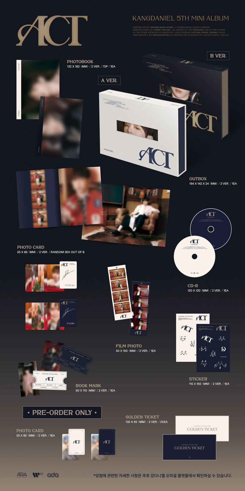 KANG DANIEL - 5TH MINI ALBUM - ACT