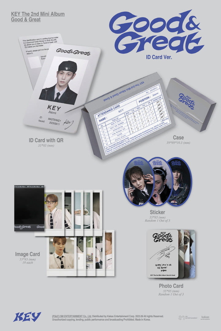KEY - SHINee - 2ND MINI ALBUM - GOOD & GREAT (ID CARD VER.) (QR VER.)