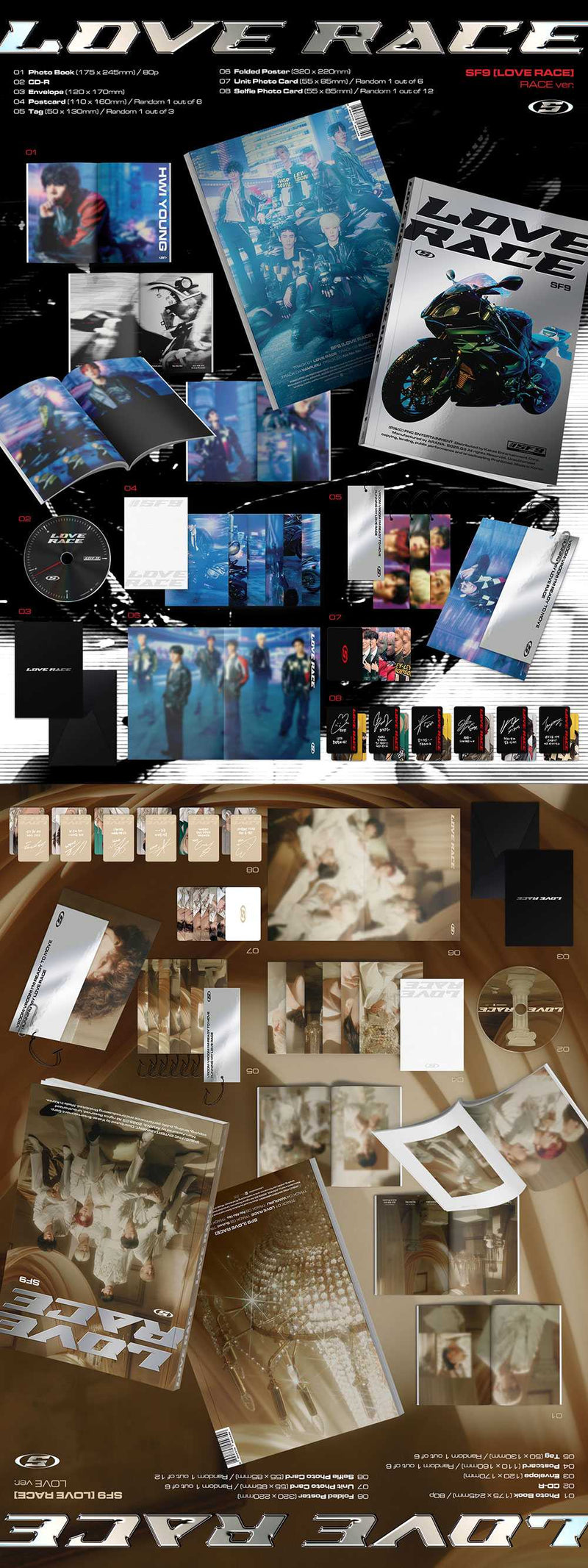 SF9 - 15TH MINI ALBUM - LOVE RACE