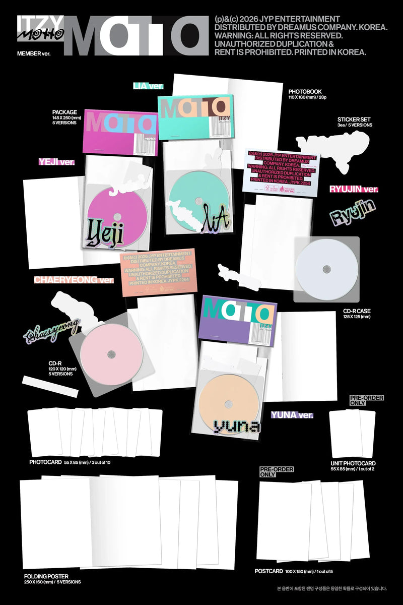 (PREORDER) ITZY - ALBUM - MOTTO (MEMBER VER)