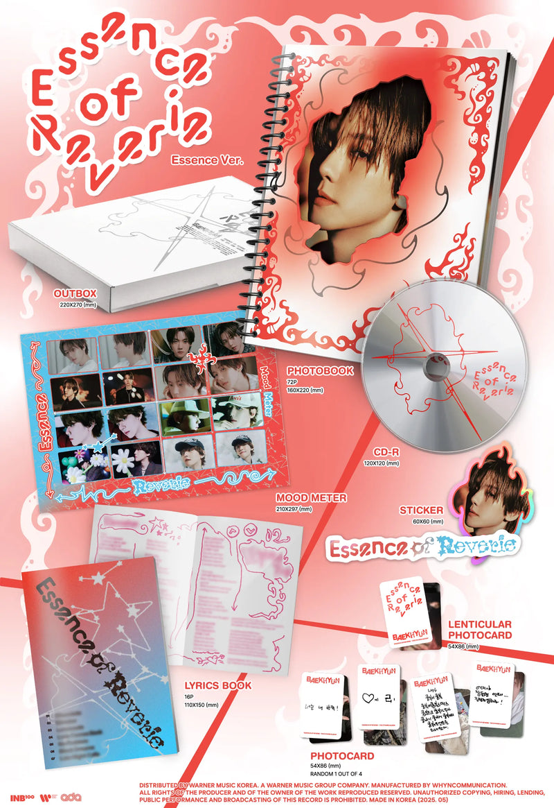 BAEKHYUN - ESSENCE OF REVERIE 5TH MINI ALBUM - (PHOTOBOOK VER.)