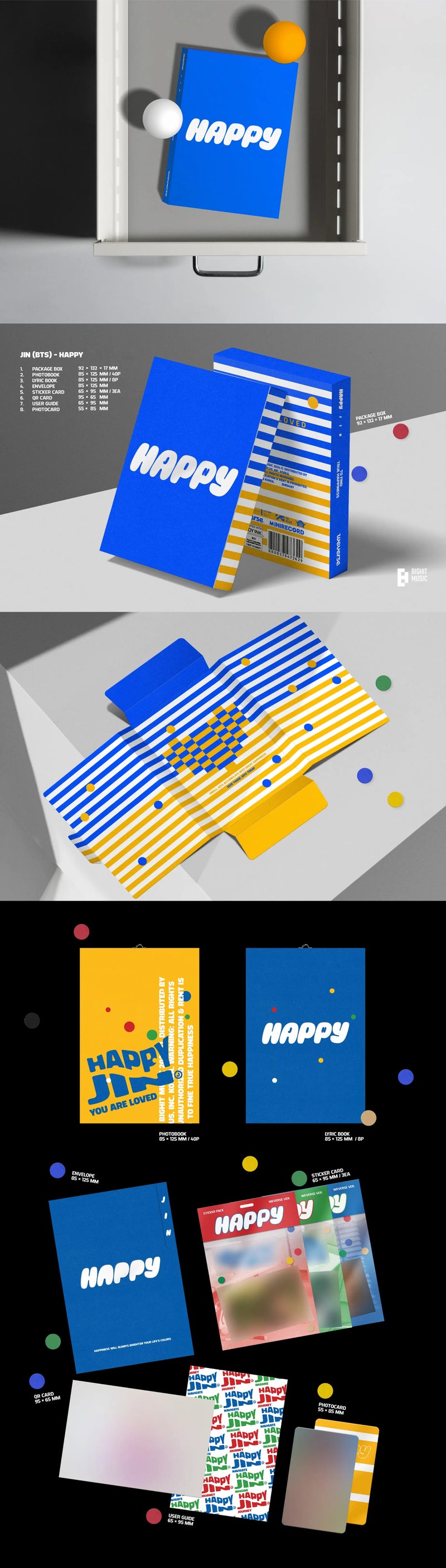 BTS - JIN - 1ST SOLO ALBUM - HAPPY (WEVERSE ALBUM VER.)