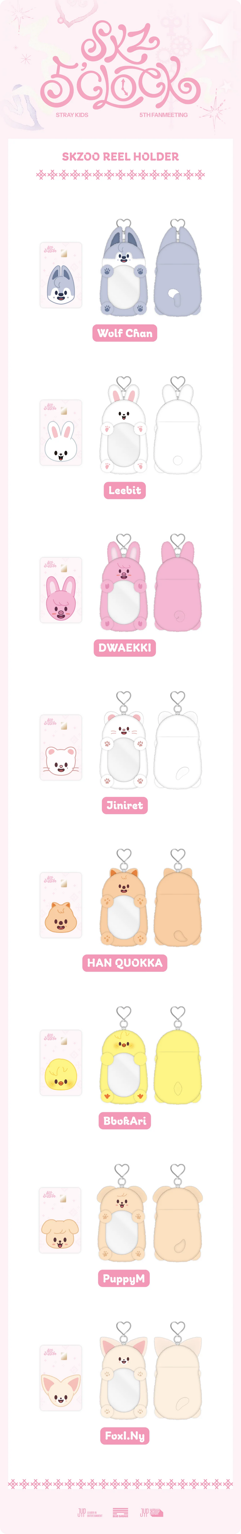 STRAY KIDS - SKZ 5'CLOCK 5TH FAN MEETING OFFICAL MD SKZOO REEL HOLDER