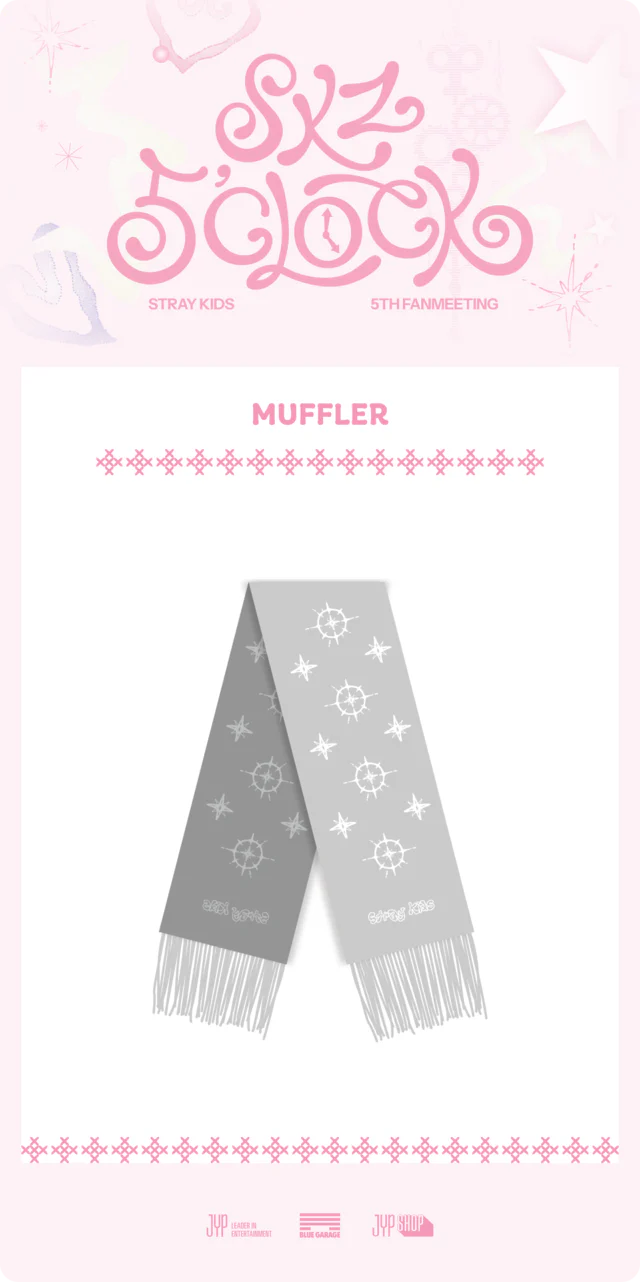 (PREORDER) STRAY KIDS - SKZ 5'CLOCK 5TH FAN MEETING OFFICAL MD MUFFLER