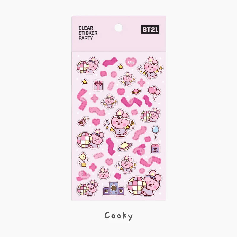 BT21 - MININI - CLEAR STICKER - PARTY