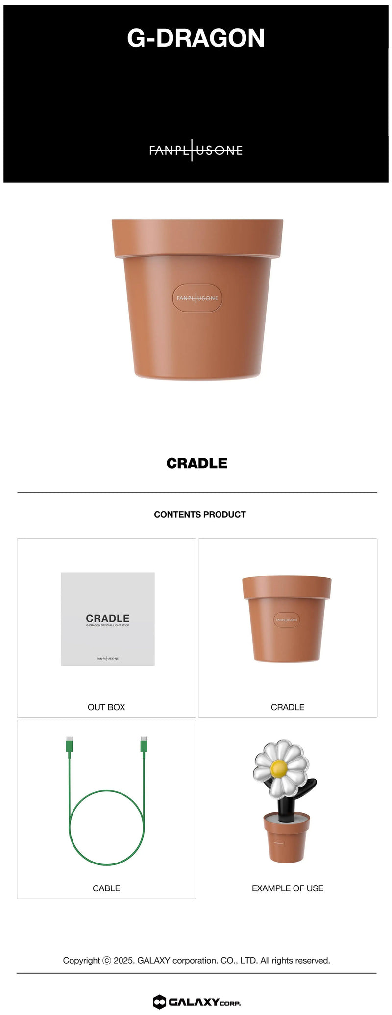 G-DRAGON - OFFICIAL LIGHT STICK CRADLE