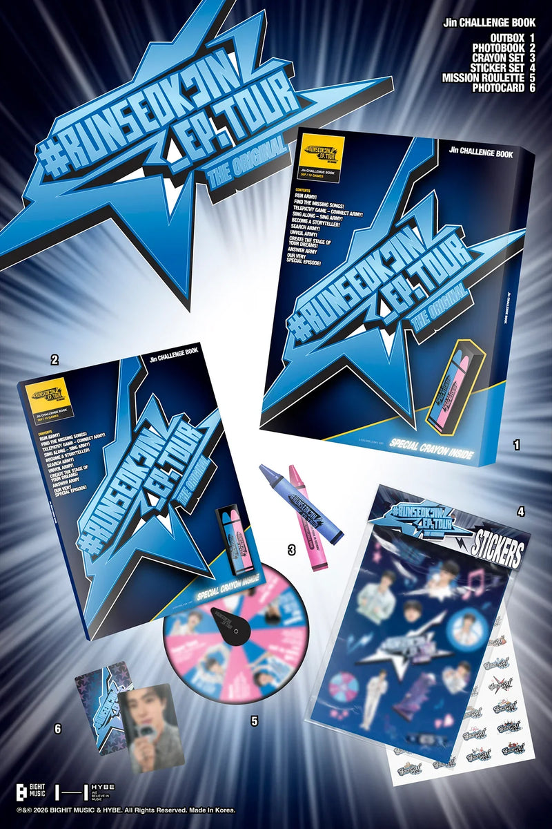 (PREORDER) BTS - Jin #RUNSEOKJIN_EP.TOUR in GOYANG THE ORIGINAL (Challenge Book)